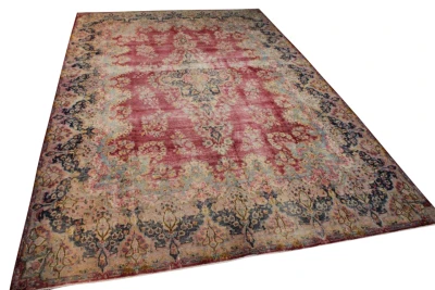 Vintage kirman vloerkleed rood, blauw 15094 450cm x 298cm