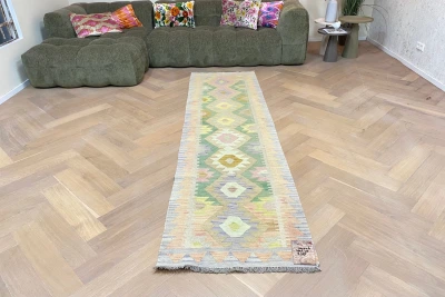 handgemaakte nieuwe kelim loper 29506 292cm x 78cm