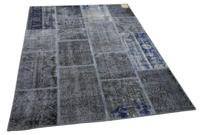 patchwork vloerkleed grijs nr.35401 230cm x 161cm