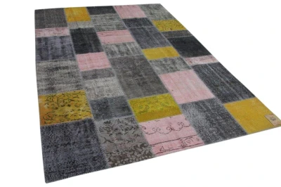 Patchwork vloerkleed diverse kleuren 300cm x 214cm  Incl onderkleed van katoen