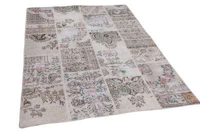 patchwork vloerkleed beige nr.25008 230cm x 160cm 