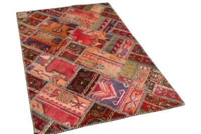 patchwork vloerkleed rood 180cm x 120cm nr25087