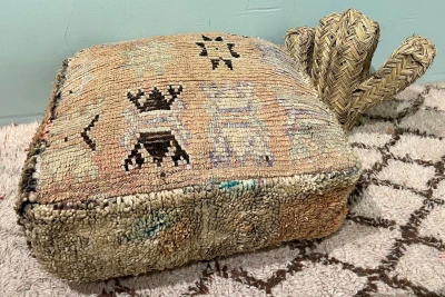 Marokkaanse Poef 60cm x 60cm x 25cm nr: 44065 incl. vulling