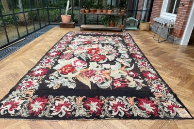 Rozenkelim authentiek, handgeweven in Moldavië 10001 401cm x 198cm