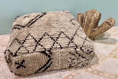 Moroccan Pouf No. 77108 60cm x 60cm x 25cm including filling