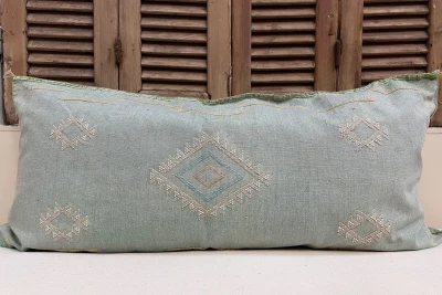 Sabra Kussen uit Marokko groen 100cm x 50cm incl vulling nr.56208