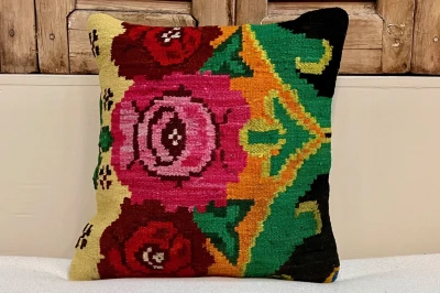 rozenkelim kussen nr.19102 40cm x 40cm incl binnenkussen 