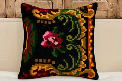 rozenkelim kussen nr.19109 40cm x 40cm incl binnenkussen 