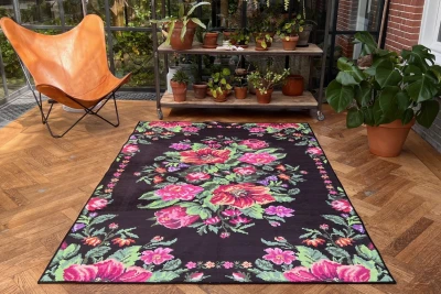 SALE Vintage style rozenkelim vloerkleed nr.4041