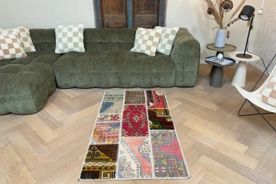 patchwork vloerkleed diverse kleuren nr.36209 150cm x 84cm