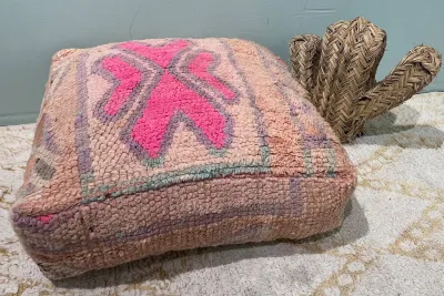 Marokkaanse Poef nr.77818 60cm x 60cm x 25cm incl. vulling