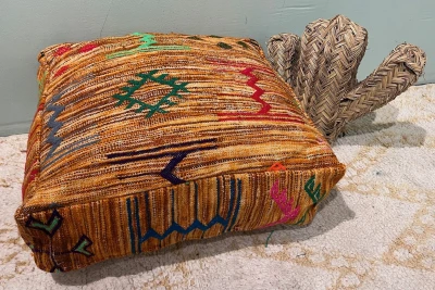 Marokkaanse Poef nr.77843 60cm x 60cm x 25cm incl. vulling