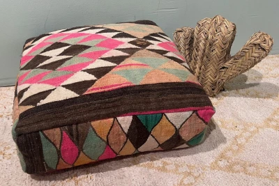 Marokkaanse Poef nr.86209 60cm x 60cm x 25cm incl. vulling