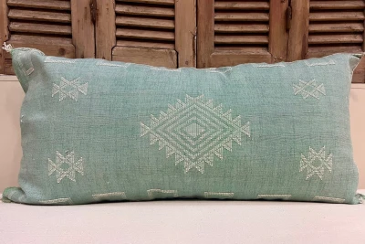 Sabra Kussen uit Marokko groen 100cm x 50cm incl vulling nr.56249