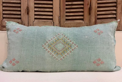 Sabra Kussen uit Marokko groen 100cm x 50cm incl vulling nr.56250