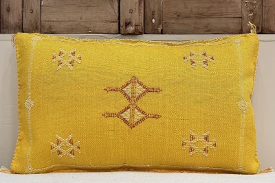 Sabra Kussen uit Marokko geel 60cm x 40cm incl vulling nr.61109