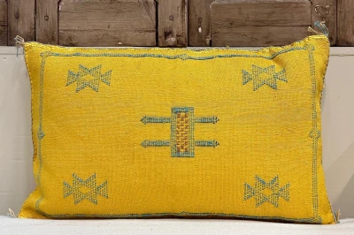 Sabra Kussen uit Marokko geel 60cm x 40cm incl vulling nr.61112