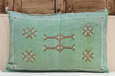Sabra Kussen uit Marokko groen 60cm x 40cm incl vulling nr.61143