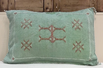 Sabra Kussen uit Marokko groen 60cm x 40cm incl vulling nr.61145