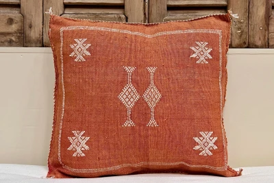 Sabra Kussen uit Marokko oranje / rood 45cm x 45cm incl vulling nr.94011