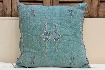 Sabra Kussen uit Marokko zeegroen 45cm x 45cm incl vulling nr.94033