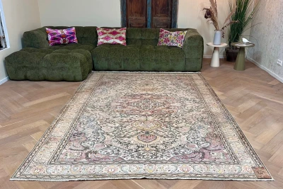 Vintage vloerkleed 25152 294cm x 203cm 