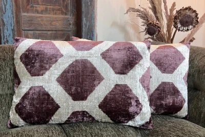 Ikat Velvet kussen 60cm x 40cm incl binnen kussen nr.98688