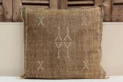 Sabra Kussen uit Marokko bruin 45cm x 45cm incl vulling nr.94047
