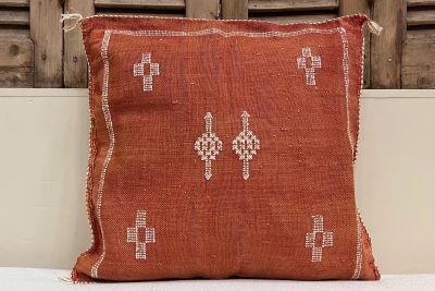 Sabra Kussen uit Marokko oranje rood 45cm x 45cm incl vulling nr.94088