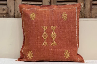 Sabra Kussen uit Marokko oranje rood 45cm x 45cm incl vulling nr.94091