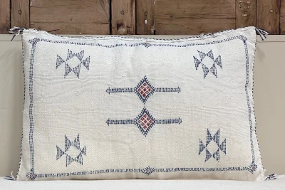 Sabra Kussen uit Marokko wit 60cm x 40cm incl vulling nr.93233