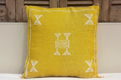Sabra Kussen uit Marokko geel 45cm x 45cm incl vulling nr.64080