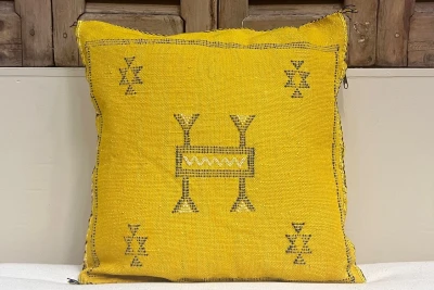 Sabra Kussen uit Marokko geel 45cm x 45cm incl vulling nr.64081