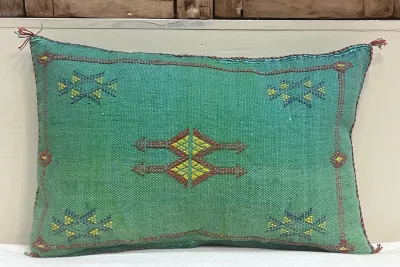 Sabra Kussen uit Marokko groen 60cm x 40cm incl vulling nr.93262