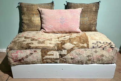 Marokkaanse Poef XL 120cm x 60cm x 25cm nr: 67000