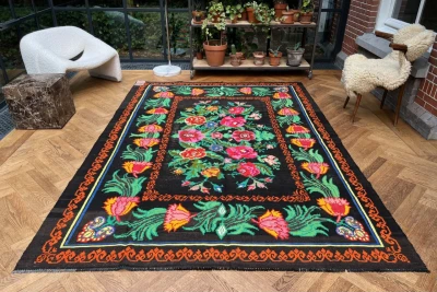 Rozenkelim authentiek, handgeweven in Moldavië 15940 288cm x 205cm  