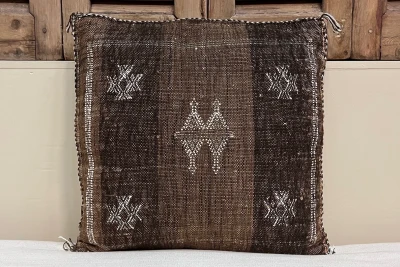 Sabra Kussen uit Marokko bruin 45cm x 45cm incl vulling nr.64118