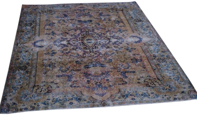 Vintage kirman vloerkleed 60117 286cm x 201cm