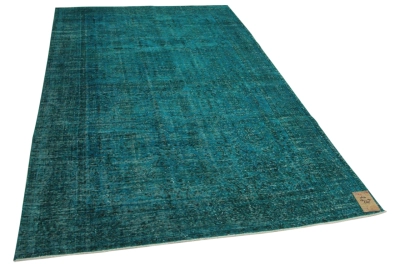 vintage vloerkleed blauw  nr.10634 294cm x 190cm