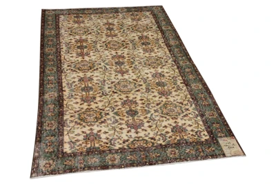 Vintage vloerkleed met groen 1106 204cm x 116cm 