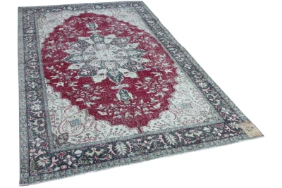 Vintage vloerkleed rood grijs 271cm x 168cm, nr 11970