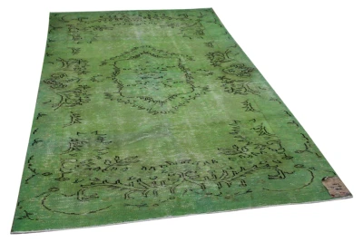Vintage vloerkleed, groen nr.13682 280cm x 162cm