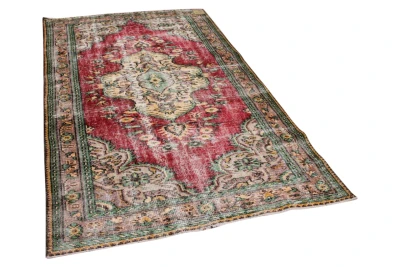 vintage vloerkleed rood 24071 272cm x 159cm