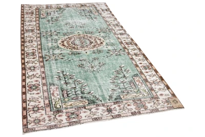 vintage vloerkleed groen 25069 263cm x 160cm