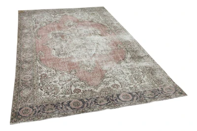 Vintage vloerkleed met roze 25693 295cm x 178cm