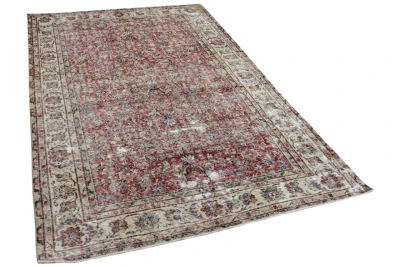 vintage vloerkleed beige rood 34752 277cm x 170cm