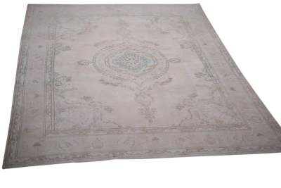 Vintage vloerkleed beige nr.39202 373cm x 281cm