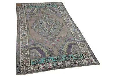 Vintage vloerkleed paars 56121 224cm x 110cm