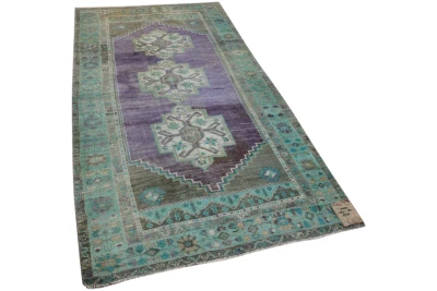 Vintage vloerkleed met paars 56163 264cm x 130cm