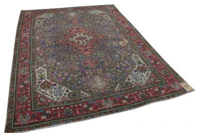 Vintage vloerkleed, 60100, 288cm x 200cm kleed heeft een klein gaatje